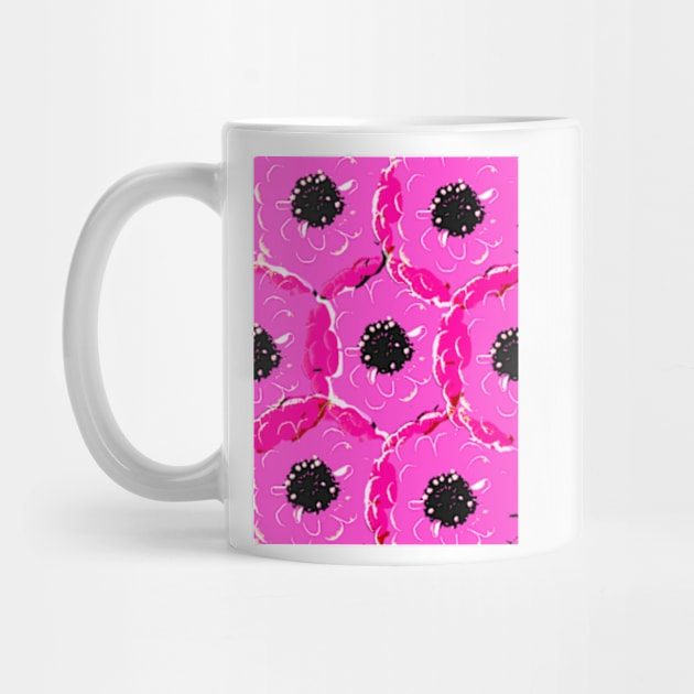 Pink black big Flower by RanitasArt